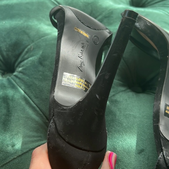 Black Strappy 3 inch Heels - Picture 7 of 9